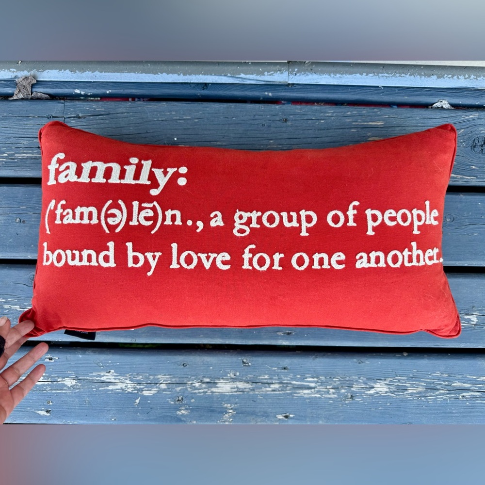 Envogue Red Family Definition Pillow